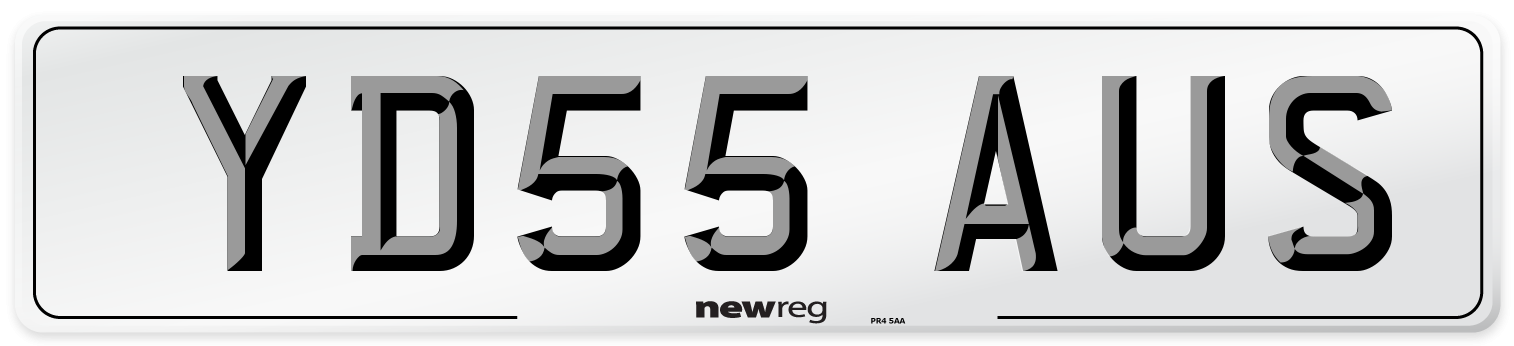 YD55 AUS Number Plate from New Reg